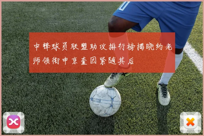 中锋球员联盟助攻排行榜揭晓约老师领衔申京奎因紧随其后